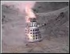 An exploding Dalek